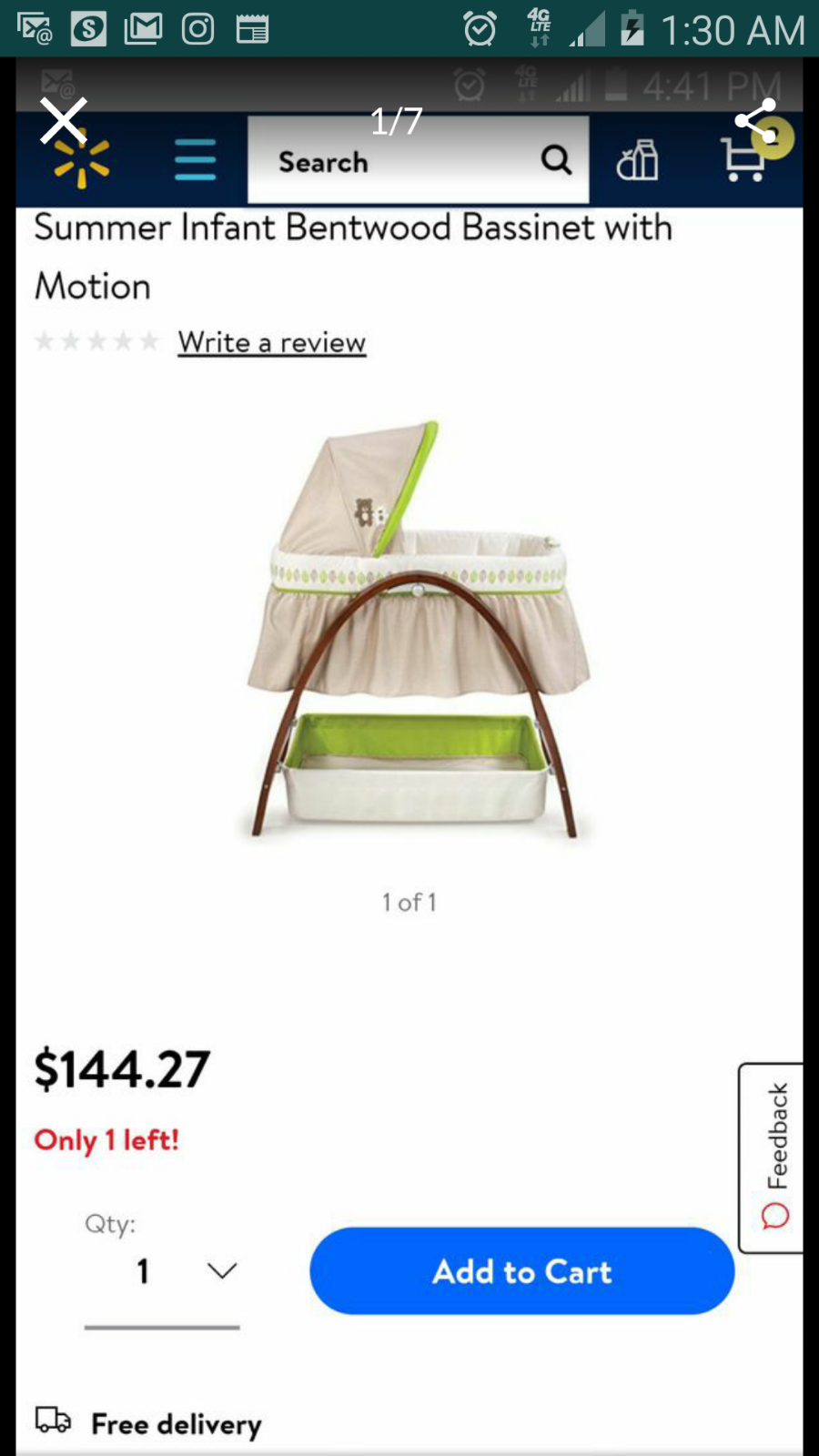 summer bentwood bassinet with motion